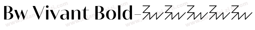 Bw Vivant Bold字体转换